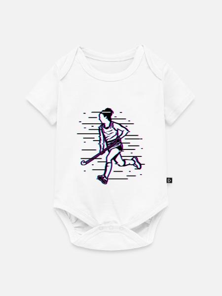 Feldhockey Mädchen - Baby Premium Kurzarmbody - Weiß