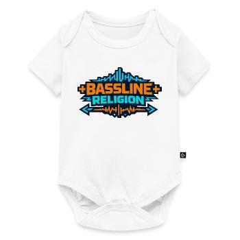 Logo néon de Bassline Religion - Body à manches courtes Premium Bébé - blanc - Devant