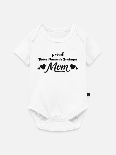  Stolze Basset Bleu Mutter, Fahlgelber - Baby Premium Kurzarmbody - Weiß