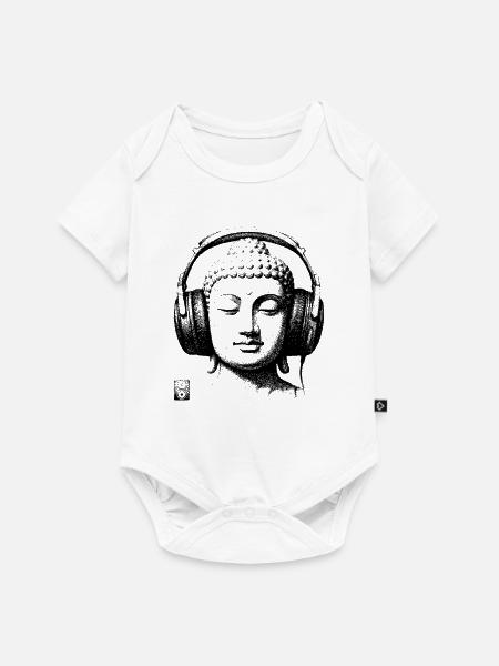 Music Buddha - Baby Premium Kurzarmbody - Weiß