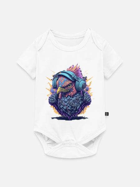 DJ mit Kopfhörer - Baby Premium Kurzarmbody - Weiß