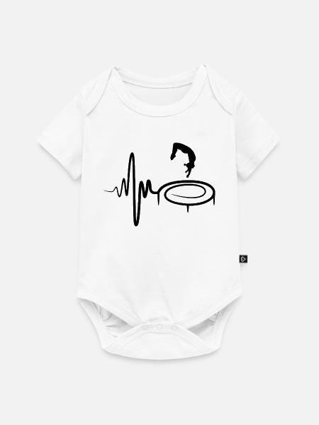 Trampolinspringen Kind - Baby Premium Kurzarmbody - Weiß