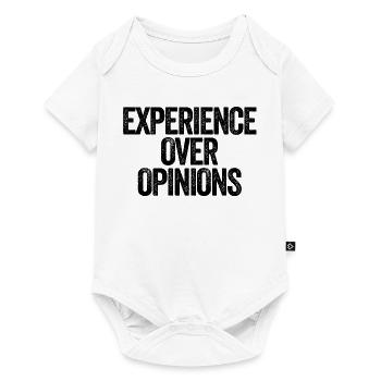 Expérience plutôt que opinions Grand-père sarcastique Grand-mère - Body à manches courtes Premium Bébé - blanc - Devant