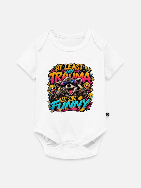 Trauma machte mich witzig - Baby Premium Kurzarmbody - Weiß