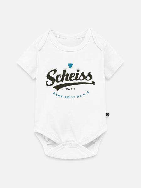 Scheiss da nix - Baby Premium Kurzarmbody - Weiß