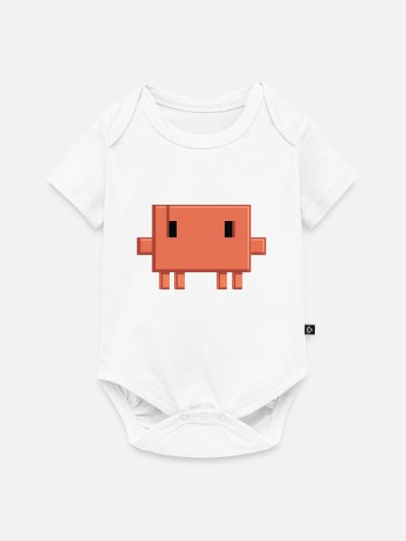 Claude Code Pixel AI Maskottchen-Entwickleraufkleber - Baby Premium Kurzarmbody - Weiß