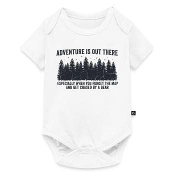 L’aventure est là – Drôle d’épinette en plein air - Body à manches courtes Premium Bébé - blanc - Devant