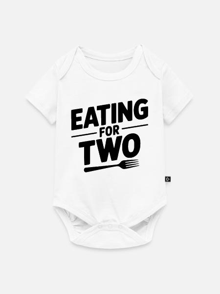 Essen für zwei - Baby Premium Kurzarmbody - Weiß