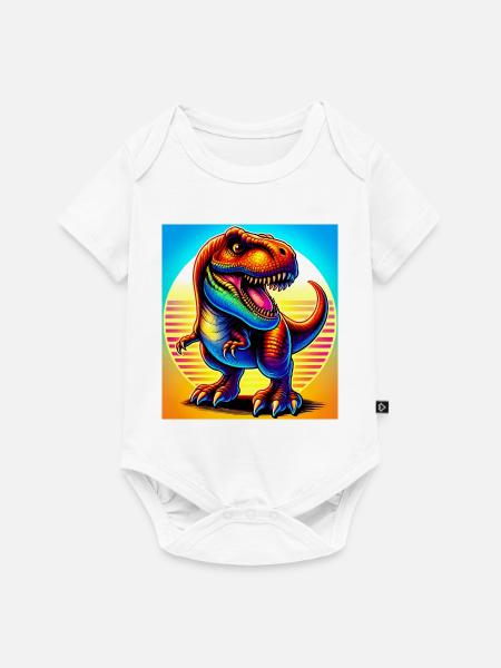 Dinosaurier - Baby Premium Kurzarmbody - Weiß