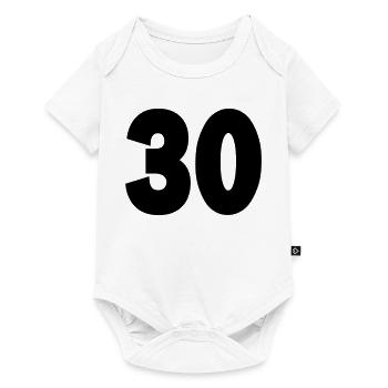 30 - Baby Premium Kurzarmbody - Weiß - Vorne
