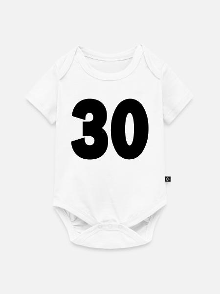 30 - Baby Premium Kurzarmbody - Weiß