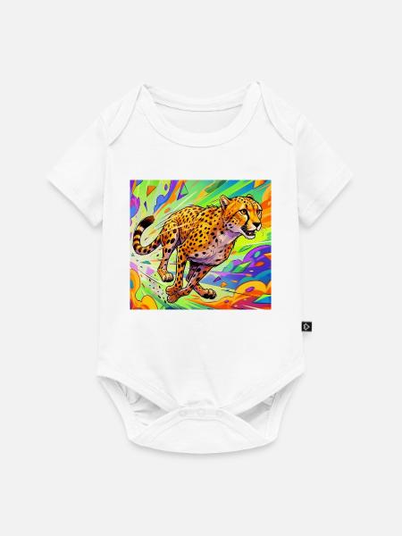 Gepard - Baby Premium Kurzarmbody - Weiß