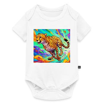 cheetah - Baby Premium short-sleeve bodysuit - white - Front