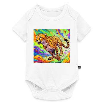 Gepard - Baby Premium Kurzarmbody - Weiß - Vorne
