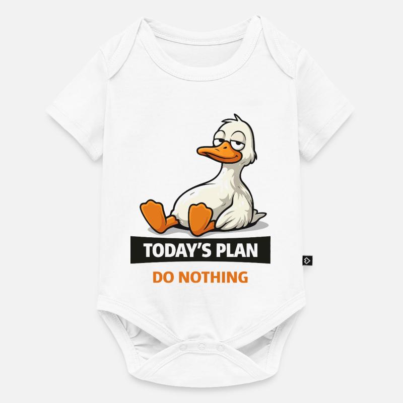 Der heutige Plan: Nichts Ducken - Baby Premium Kurzarmbody - Weiß