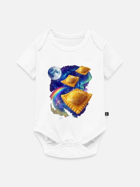 Weltraum Ravioli - Baby Premium Kurzarmbody - Weiß