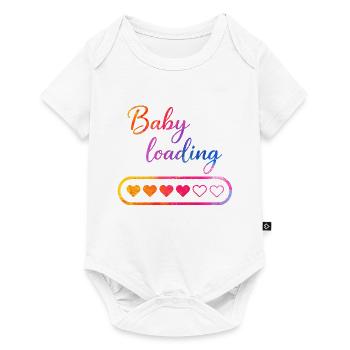 Cœur de chargement de bébé - Body à manches courtes Premium Bébé - blanc - Devant