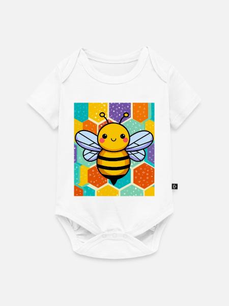 Biene - Baby Premium Kurzarmbody - Weiß