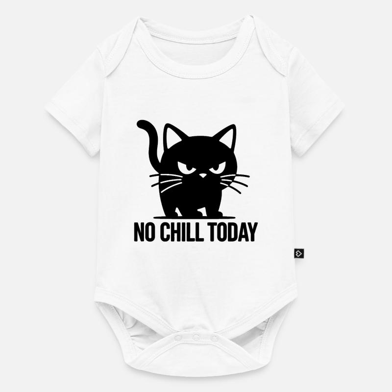 Gato gruñón No Chill Today - Body à manches courtes Premium Bébé - blanc