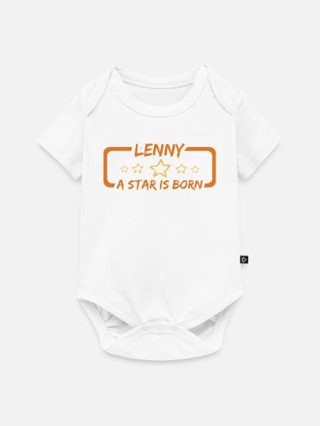 Lenny - Baby Premium Kurzarmbody - Weiß