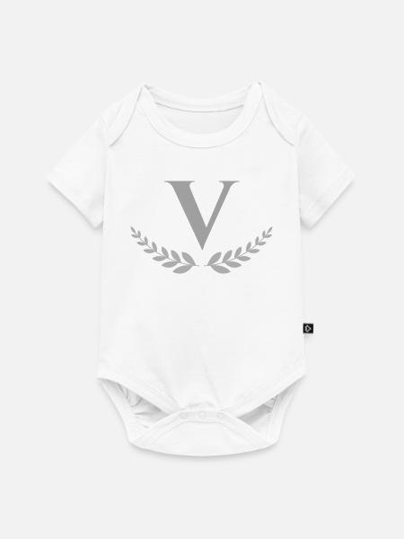 V - Baby Premium Kurzarmbody - Weiß