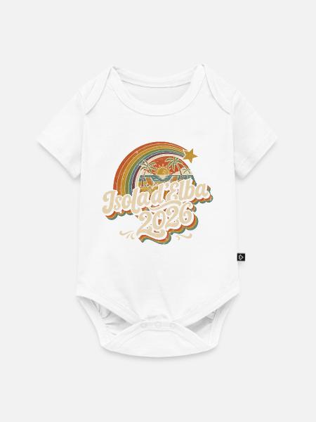 Isola d'Elba 2026 Retro Strand-Logo - Baby Premium Kurzarmbody - Weiß