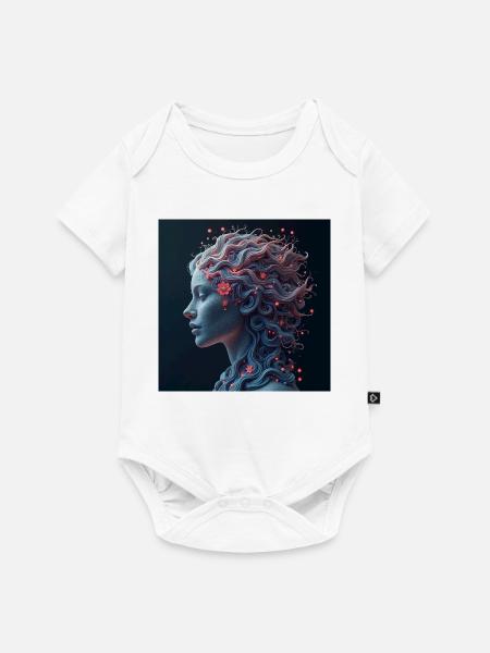 Verspielte weibliche Kunst - Baby Premium Kurzarmbody - Weiß
