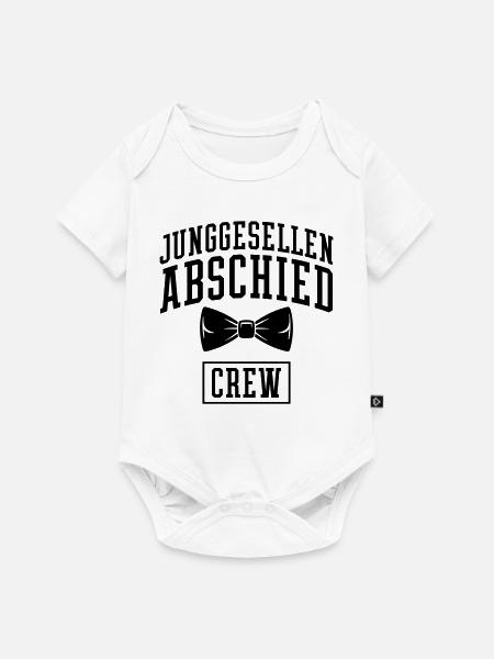 Junggesellenabschied Crew mit Fliege - Baby Premium Kurzarmbody - Weiß