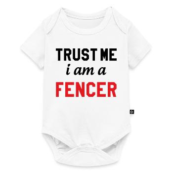 Faites-moi confiance je suis un escrimeur pro - Body à manches courtes Premium Bébé - blanc - Devant