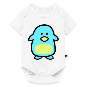 Pinguin-Comic - Baby Premium Kurzarmbody - Weiß - Vorne