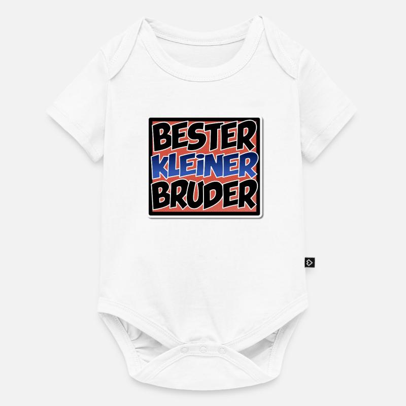 Bester kleiner Bruder - Comic Stil - Baby Premium Kurzarmbody - Weiß