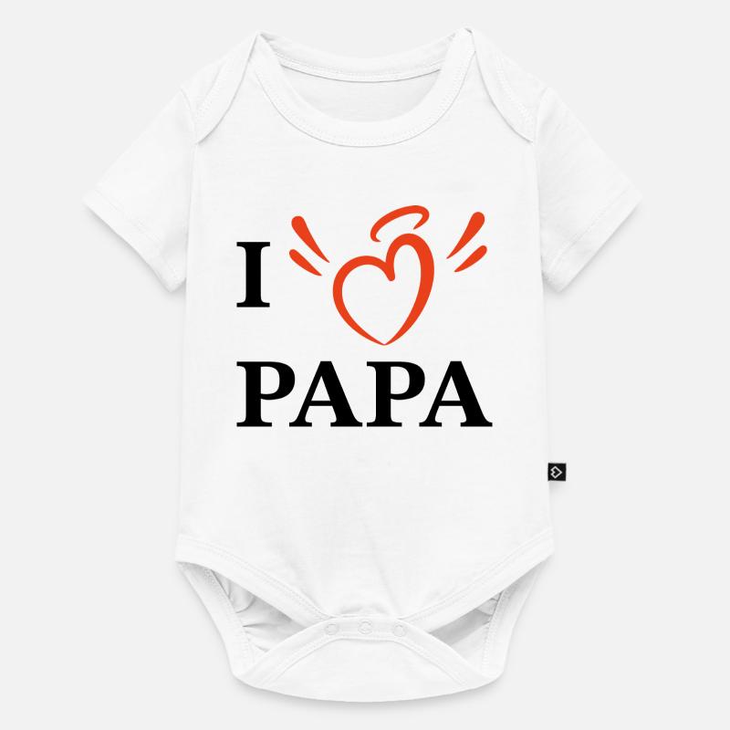 J’adore papa - Body à manches courtes Premium Bébé - blanc