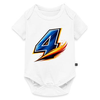 Number 4 Football Shirt Defender Team - Baby Premium short-sleeve bodysuit - white - Front