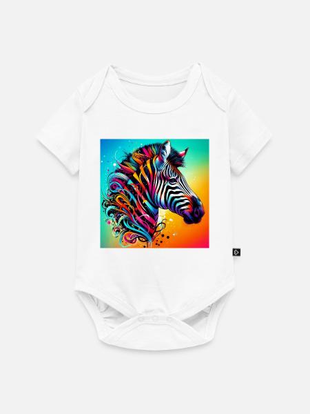 Zebra - Baby Premium Kurzarmbody - Weiß