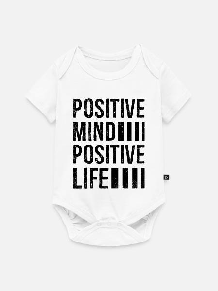 Positiver Geist positives Leben - Baby Premium Kurzarmbody - Weiß