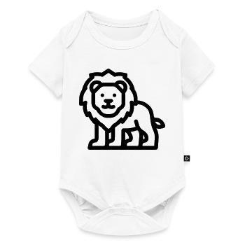 lion - Body à manches courtes Premium Bébé - blanc - Devant