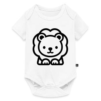 lion - Body à manches courtes Premium Bébé - blanc - Devant