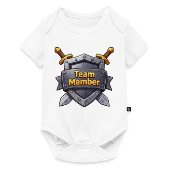 Insigne de bouclier de membre d’équipe - Body à manches courtes Premium Bébé - blanc - Devant