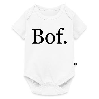 T-shirt “Bof.” – humour français minimaliste - Body à manches courtes Premium Bébé - blanc - Devant