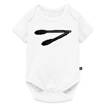 BBQ Grill Tongs Silhouette - Baby Premium short-sleeve bodysuit - white - Front