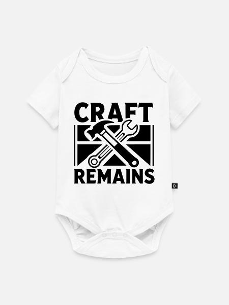 craft remains kraft bleibt - Baby Premium Kurzarmbody - Weiß