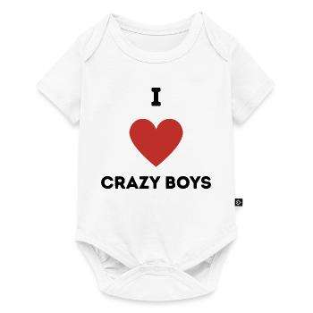 J’adore les garçons fous - Body à manches courtes Premium Bébé - blanc - Devant