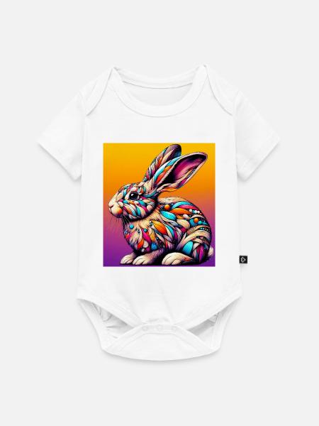 Kaninchen - Baby Premium Kurzarmbody - Weiß