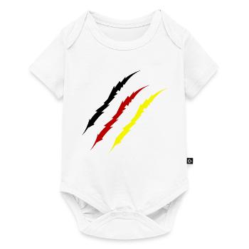 krallen_deutschland_-2- - Baby Premium Kurzarmbody - Weiß - Vorne