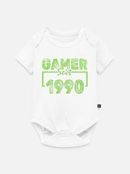 1990 - Baby Premium Kurzarmbody - Weiß