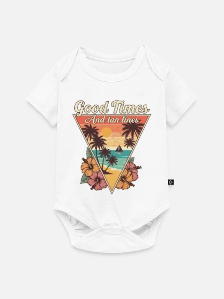 Gute Zeiten, Sonnenstrahlen - Baby Premium Kurzarmbody - Weiß