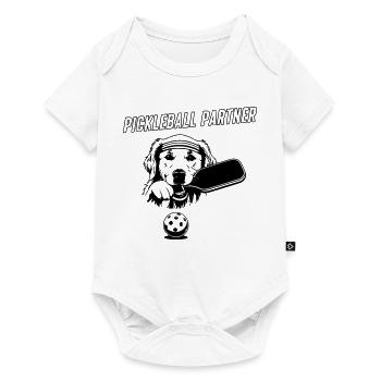 Cute Pickleball Partner Dog - Baby Premium short-sleeve bodysuit - white - Front