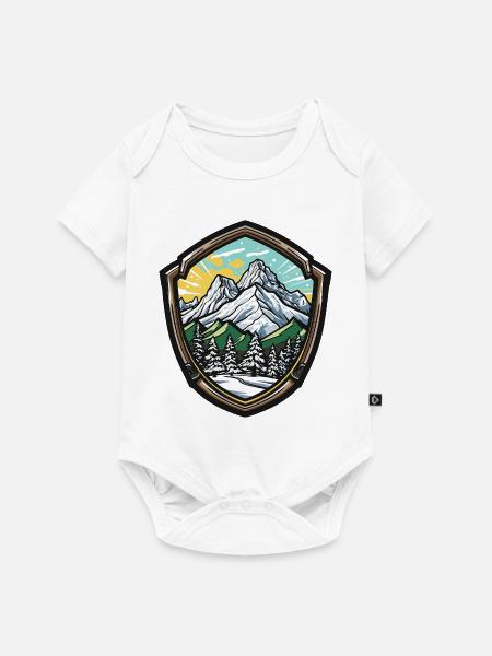 Alpines Berge - Baby Premium Kurzarmbody - Weiß