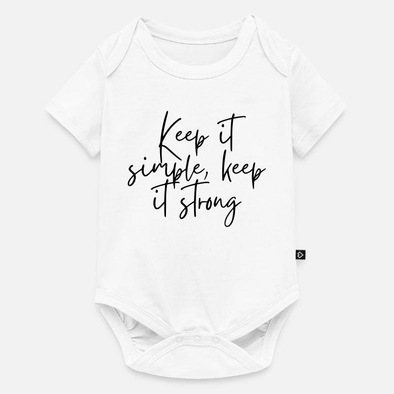 Keep it simple keep it strong - Baby Premium short-sleeve bodysuit - white