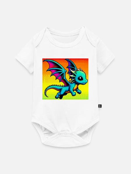 Drache - Baby Premium Kurzarmbody - Weiß